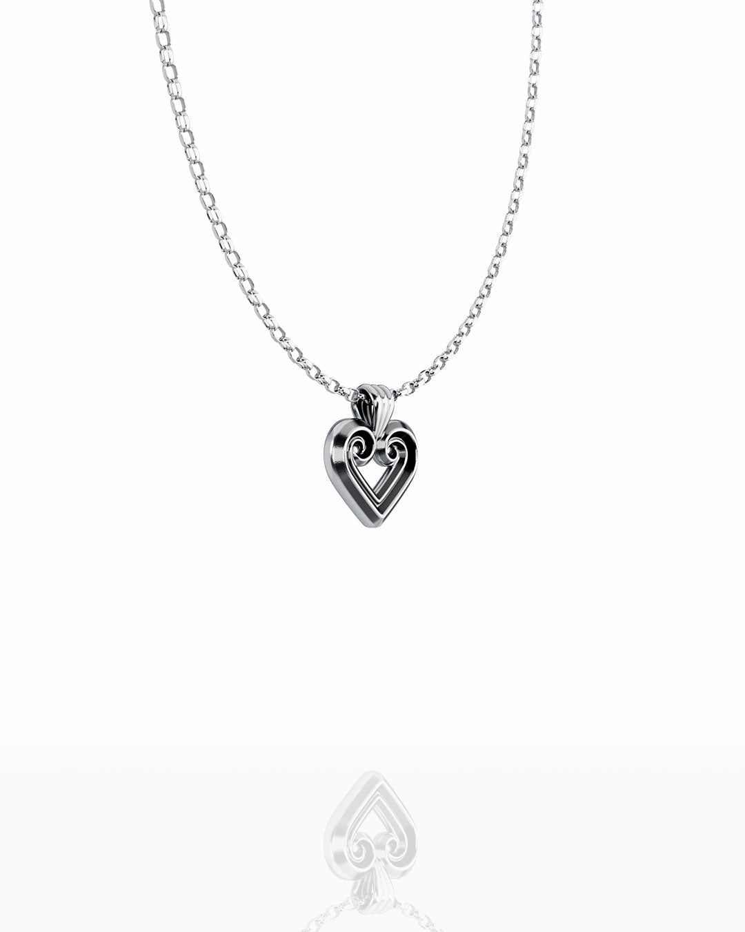 Small Heart Spiral Pendant