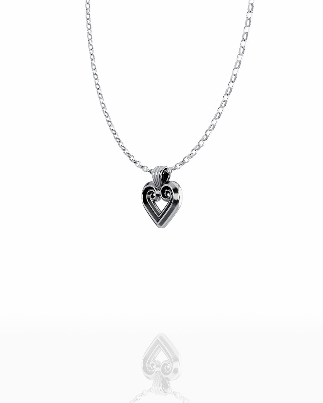 Small Heart Spiral Pendant