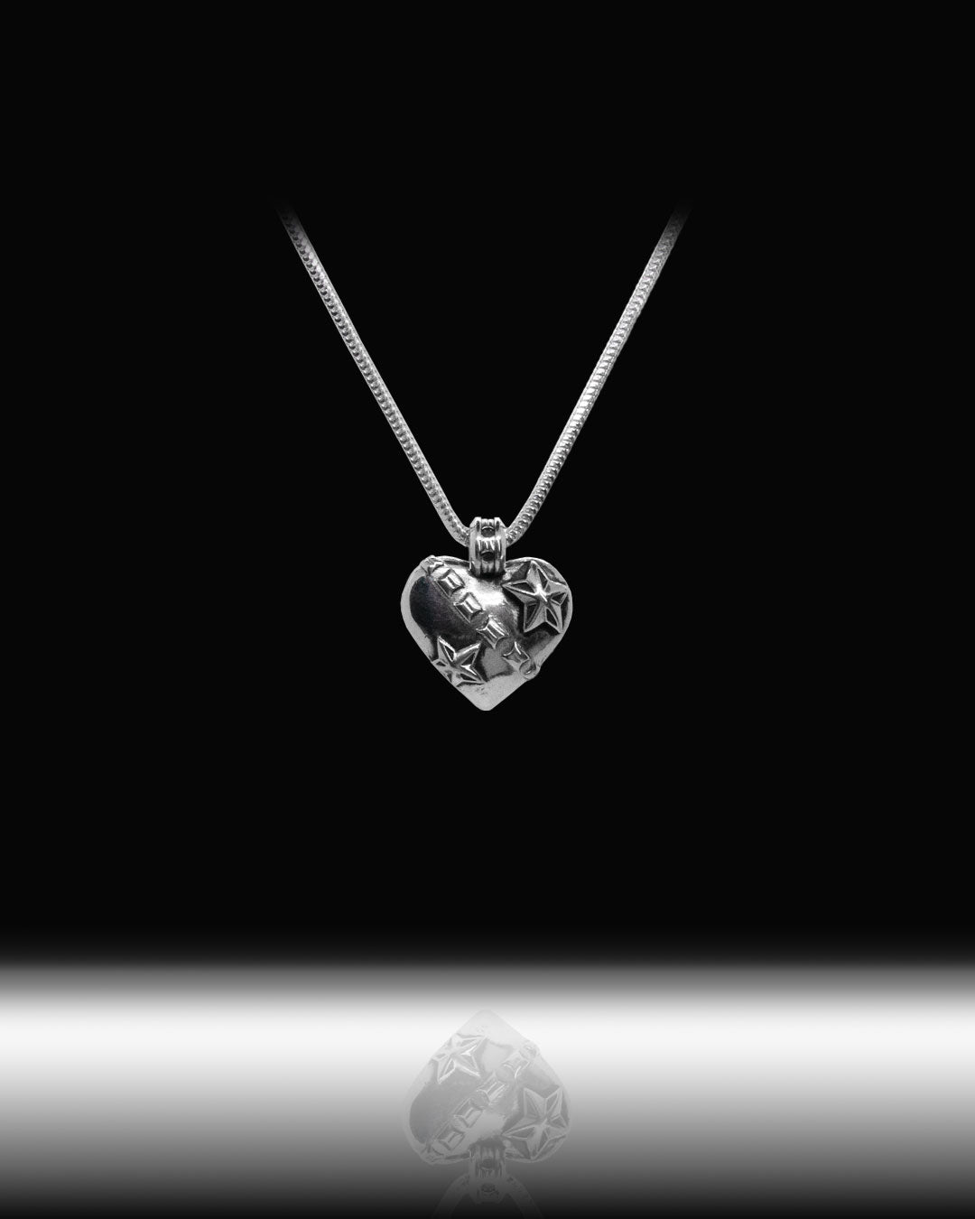 Small Razor Heart Pendant